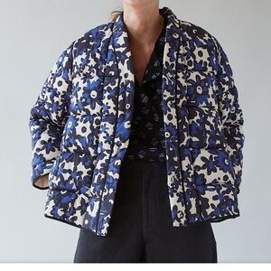 ISO Caron Callahan cobalt marbled daisy Tao jacket